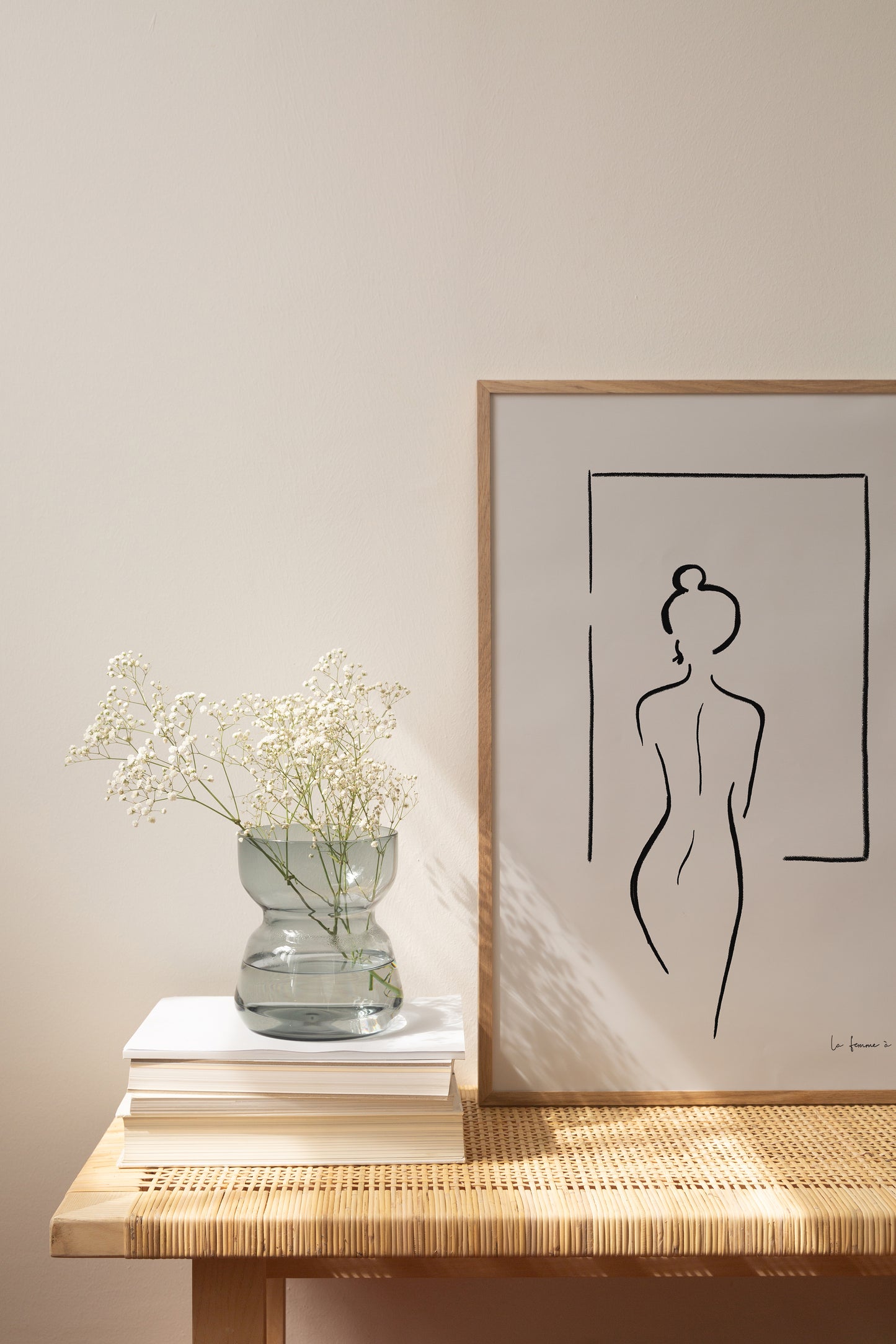 La femme à la fenêtre - Charcoal (Poster)