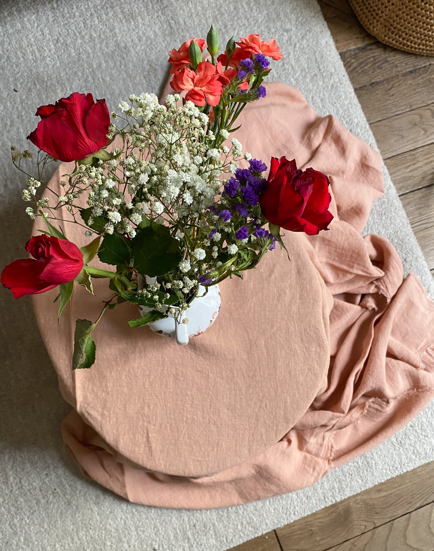 Linen Throw - Rose Dust