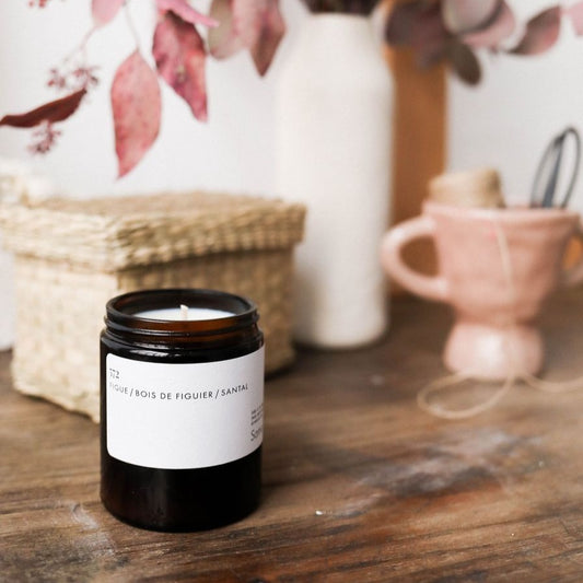 figue and sandalwood candle in context