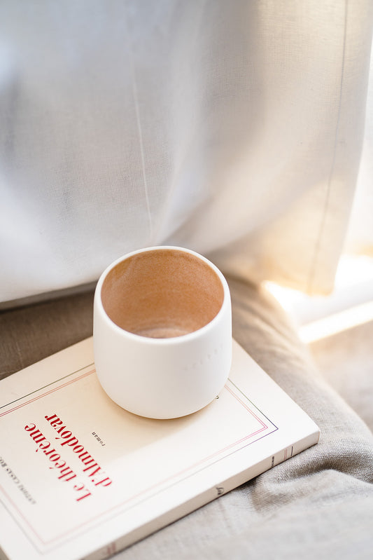 Design your own Rituals Mug (White & Bronze color)