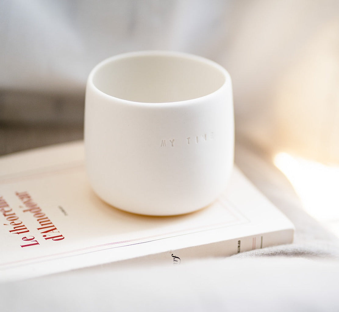 porcelain white mug
