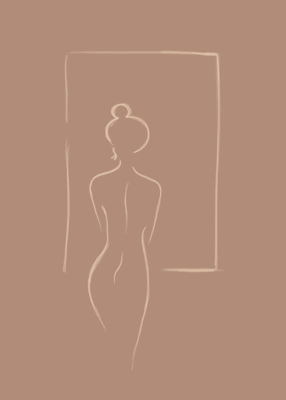 La femme à la fenêtre - Pencil (Poster)